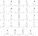 Juvale Mini Clear Acrylic Easel Stands - 24-Pack, 5.3-Inch, Clear Plastic - Mini Easel Sign Stand & Greeting & Place Card Display - Tabletop Photo Holders & Plate Holders