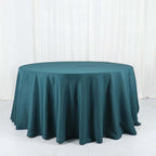 Efavormart Round Tablecloth, 120 Inch Stain & Wrinkle Resistant Washable Table Cloth, Decorative Polyester Fabric Table Cover for Banquet, Wedding, Dining - Peacock Teal