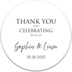 Personalized Wedding Stickers - Custom Wedding Envelope Seals for Invitations, Thank You Cards, and Save The Date (50-1000 Stickers) (Classic Celebration)