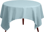 Gee Di Moda Square Tablecloth - 70 x 70 Inch Baby Blue Table Cloth for Medium Square or Round Tables - Heavy Duty Washable Fabric - for Buffet Table, Holiday Party, Dinner, Wedding & Baby Shower