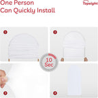 Set of 2 Arch Backdrop Cover White High Elastic Wrinkle-Resistant Arch Cover Spandex Fabric Thick Opaque Round Top Chiara Backdrop for Weddings Birthday Baby Shower Garden 6.6FT, 8FT