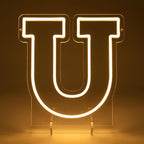 Light Up Letters U, Led Marquee Letter Lights Neon Sign, 13.9" Height Decorative Lighted Alphabet Number, Battery/USB Powered Led Letters Lights for Wedding, Birthday, Party, Christmas or Home Decor