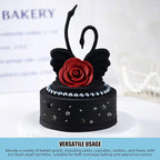 Kasvan Black Pearl Sprinkles, 6 Sizes Mix for Cake Decorating, 230g/8.1oz, Baking Cake Decorations, Ice Cream Toppings and Cookie Decorating, Wedding Party Chirstmas Supplies (Black)