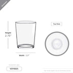 WGV Tea Light Votive Candle Holder 2.2x2.75, Clear Tiny Utility Cylinder Glass Vase, Small Planter Terrarium for Home Accent Decor, 6 Pieces