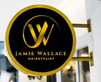 Custom business sign,Personalized Backlit LED Signs, Acrylic custom light up sign for business logo, UV/Metal Bar Salon Beauty Studio Custom LED Neon Name Wall Decor Sign (Double Side Light Box)