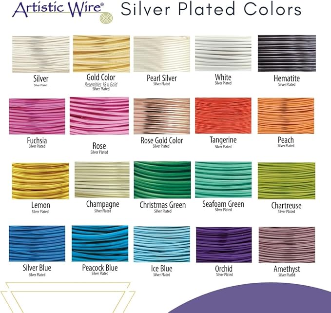 Artistic Wire, 28 Gauge Silver Plated Tarnish Resistant Colored Copper Craft Wire, Hematite, 40 yd
