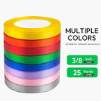 KMER LIFE 3/8 Inches x 25 Yards Solid Lavender Satin Ribbon, Perfect for Crafts, Wedding Decor, DIY Hair Accessories, Sewing, Gift Package Wrapping and More