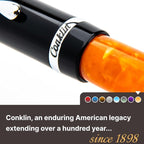 Conklin Duragraph Fountain Pen Orange Nights - Medium Nib, Elegant Writing Instrument with Vibrant Finish