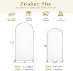 Pink Purple Arch Backdrop Cover for Wedding, 7.2FT 6FT Set of 2 Stretchy Spandex Fitted Arch Stand Cover for Baby Shower, Birthday Party Decor, Chiara Backdrop Cover with Double-Sided Design