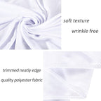 AK TRADING CO. 10 feet x 10 feet Polyester Backdrop Drapes Curtains Panels with Rod Pockets - Wedding Ceremony Party Home Window Decorations - White (Pack of 12)