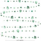 Sage Green 40th Birthday Decorations Number 40 Circle Dot Twinkle Star Garland Metallic Streamer Banner Backdrop for Women Mens Cheers to 40 Years Old Birthday Happy 40th Anniversary Party Supplies
