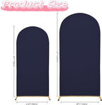 7.2FT Wedding Arch Covers Arch Backdrop Cover Arch Stand Covers Set Arch Cover Spandex Fabric Stretchy Backdrop for Wedding Birthday Party Decoration Baby Shower (Dark Blue)