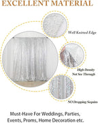 ShinyBeauty 8FTx10FT Silver Sequin Backdrop | Sparkle Drapes for Photoshoots, Weddings, and Parties | Elegant Glitter Background for Photography Backdrops
