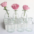 Bud Vases Set of 6 Small Glass Vase for Flowers, Clear Vase Set for Wedding Decor, Home Decorative Vases for Table Shelf, Mini Bud Vases in Bulk 2.85"X 5.4"