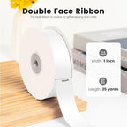 Double Face White Satin Ribbon 1 inch X 25 Yards Polyester White Ribbon for Wedding Decor, Wreath, Gift Package Wrapping and Other Projects