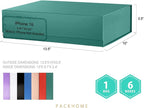 PACKHOME 6 Large Gift Boxes 13.5x10x3.5 Inches, Sturdy Shirt Boxes with Magnetic Lids for Multiple Occasions (Glossy Green)