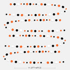 46Ft Orange Black Circle Dot Garland Black Orange and White Polka Dot Hanging Paper Streamer for Birthday Wedding Bridal Shower Baby Shower Fall Autumn Halloween Thanksgiving Party Decoration Supplies