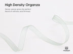 Vitalizart Organza Ribbon 3/8" x 30 Yd Cream White Rose Gold & Dusty Green Sheer Ribbons for Gift Wrapping Crafts Christmas Party Decor Bows Wedding Invitations Wreaths Bouquet