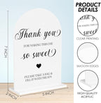 Candy Bar Sign, Dessert Table Sign, Wedding Engagement Bridal Shower Decor fo Ceremony Reception Party, Weddings Table White Acrylic Sign