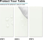 Hiasan Ivory Tablecloth for Square Tables - Waterproof and Spillproof Washable Fabric Table Cloth for Dining Room Kitchen Party, 70 x 70 Inch