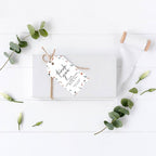 Andaz Press 100-Pack Personalized Thank You Tags with Bakers Twine Terrazzo Custom Cardstock Gift Tags for Wedding Party Favors 2 x 3.75-Inches