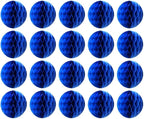 20pcs Honeycomb Flower Balls Party Honeycomb Balls Decoration Paper Flower Balls Tissue Paper Flower Ball Pom Poms Ball for Birthday Wedding Home Decor (6inch, Royal Blue)