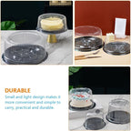 10-Pack Round Cake Stand & Dome - Clear Plastic Cupcake Stand, Cake Carrier & Box