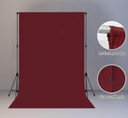 6x9FT Burgundy Red Screen Backdrop for Photography Photo Booth Wine Red Backdrop for Photoshoot Background