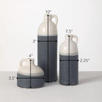 Sullivans Jug Vase Set, Two Tone White and Grey Texture Farmhouse Decor for Your Kitchen, Bedroom, Office, Living Room, & Bathroom, Coffee Table Decor, Aesthetic Centerpiece Decorations (CM2945)