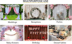 AK TRADING CO. 10 feet x 8 feet Polyester Backdrop Drapes Curtains Panels with Rod Pockets - Wedding Ceremony Party Home Window Decorations - Orange (DRAPE5X8-ORANGE) (Pack of 2)