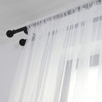 78" Vintage Sheer Voile Elegant Linen Fabric Touch Rod Pocket Tulle Backdrop Curtains Door Curtain for Farmhouse Bedroom Living Room Modern Drapes Decor, 2 Panels, 78 inch Length, White