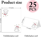 25 Pack Halloween Place Cards, Editable Name Cards for Table Setting, Spooky Tent Cards Food Label for Dinner Party, Bridal Shower, Wedding, Baby Shower and Events -T36