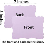 50 Pack Blank Kraft Cards Cardstock Thick Paper Brown Greeting Cards for DIY Gift Card Menus, Baby Shower and Wedding Invitations (Purple, 5 Colors, 5x7IN)