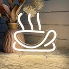 Coffee Table Number Neon Sign Desk Lamp Night Light Wedding Letter LED Neon Sign Wedding Table Decorations Neon Light Shop Bedroom Home Room Decor Christmas Party Warm White USB 20×19 CM