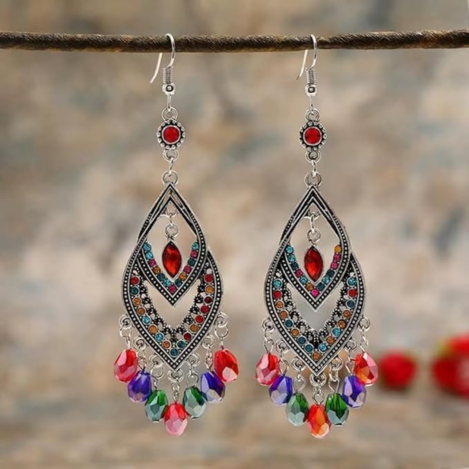 100pcs 8x12mm Teardrop Crystal Glass Beads Vertical Hole Faceted Glass Teardrop Spacer Beads for Bracelets Necklace Earring DIY Jewelry Making Craft(Silver)