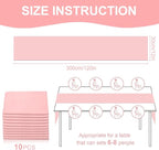 10 Pack 10ft Baby Pink Chiffon Table Runners Wedding Table Runner Sheer Romantic Tulle Table Runner for Christmas Wedding Bridal Tea Party Baby Shower Birthday Party Table Decorations(120 x 12 in)