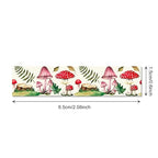 Adirasenotek 12 Rolls Mushroom Washi Tape Set,Vintage Washi Tape Decorative Paper Stickers Decorative Tape,DIY Art Crafts Wrapping Decor for Gifts Wrapping