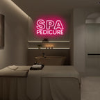 SPA Pedicure Neon Sign for Nail Salons, LED Spa Shop Cutcom Sign Lights Business Wall Decor for Beauty Salon Studio Room ART Decorations, 15.7"x7.3"