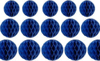 15pcs Honeycomb Balls Decorations 4'' 6'' 8'' Party Honeycomb Ball Flower Tissue Pom Poms Flower Ball Hanging Flower Balls for Baby Shower Birthday Wedding Nursery Decor(4'' 6'' 8'' Royal-Blue)