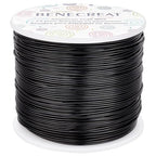 BENECREAT 18 Gauge Aluminum Wire 492FT Anodized Black Bendable Craft Wire for Beading Jewelry Craft Making, Plant Gardening, Sculpting Model Making