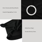 Spandex Chair Sashes Bands 30PCS Stretch Chair Ties Bows with Buckle Slider for Wedding Party Banquet Decoration (Black)…