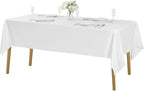 Rectangle Tablecloth 60x120 inch Washable Polyester Fabric Table Cloth for Wedding Party Dining Banquet Decoration（60x120, White）