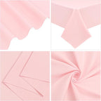 6 Pack Pink Tablecloths for 8ft Rectangle Tables 60 x 126 Inch - Polyester Table Cover Stain and Wrinkle Resistant Washable Fabric Table Clothes for Wedding Party Banquet Reception Restaurant