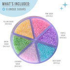 Sweets Indeed Sprinkles 6 Cell Edible Sprinkle Mix Jimmies Perfect for Cake Decorations Baking Ice Cream Cookies Cupcake Topper (Pastel)