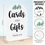 Cards and Gifts Sign for Wedding, Wedding Engagement Bridal Shower Baby Shower Decor for Reception Reception Party, Weddings Table White Acrylic Sign