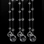 Crystal Beaded String Clear Glass Beads Garland Strands Hanging Wedding Arch Decor Curtain Chandelier Christmas Tree Ornaments Door String Beaded Drapes Decoration Accessories(3.3 Feet 5pcs)