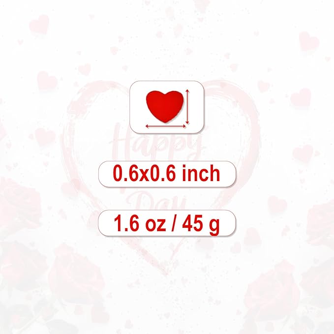 Red Heart Confetti – Shiny Foil Heart Table Scatter for Romantic Party Decorations, Wedding, Valentine's Day, Anniversary, Proposal & Love Celebrations Party Supplies 1200PCS