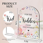 Wedding Sign，For The Kiddos Wedding Sign, Weddings Supplies 5x7 Inch, Kids Wedding Activities Acrylic Plaque, Please Help Yourself Sign, Wedding Signs for Ceremony And Reception decorative-signs184