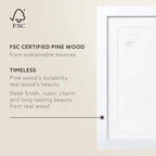 Opposite Wall - 18x24 in - White Solid Wood Picture Frame - Lightweight, Versatile & Shatterproof - Wall Hanging Poster or Photo Frame - Wall Decor for Office, Gallery & Home