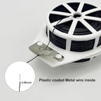 656ft (200m) Twist Ties, Garden Plant Ties with Cutter, Reusable Multifunctional Plant Ties, Fixing Vines Plant Support for Gardening Home Office(Black)